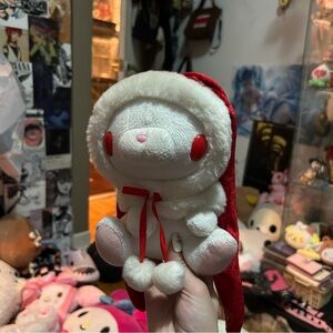 Gloomy bear Plush Toy with Red and White Santa Hat